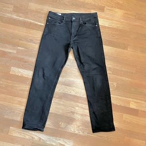 LEVI’S PREMIUM BLACK MENS 302 TAPER FIT JEANS 31x32 31 32